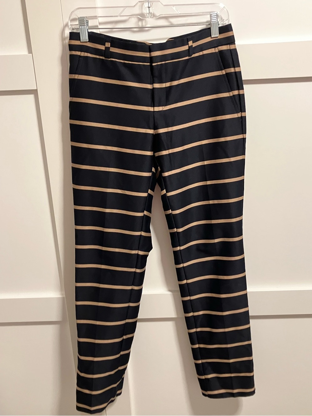 Banana Republic Navy & Tan Striped Ryan Pants